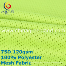 Tissu de maille tricoté par trame de polyester pour des vêtements de sport de textile (GLLML389)